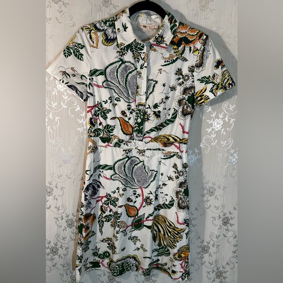 Tory Burch Ivory Port Shirtdress Size 2 - Picture 7 of 11